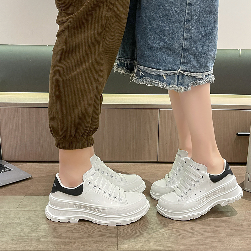 Ddmysports Little White Spring New Thick Sole Board Couple Low Top Fashion Sports Casual Men S And Women Single Shoes Outdoor