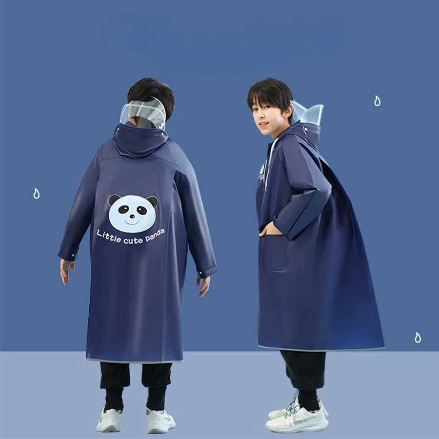 A childrens raincoat suitable for male and female primary school students middle and high school students rainproof poncho Y240810