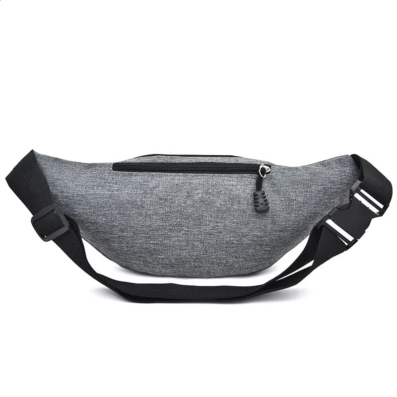 Fashion Men Women Waist Bag Casual Fanny Pack Purse Large Phone Belt Pouch Canvas Outdoor Travel Banana Hip Bags 240812