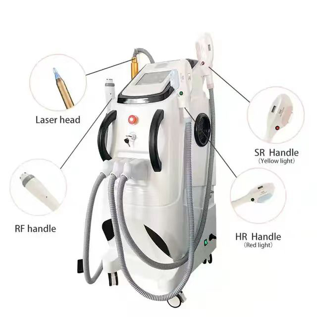 Newest Multifunction carbon 4 in 1 q switched nd yag laser hair removal machines rf face skin opt ipl hair remove diodelaser hair removal Equipment