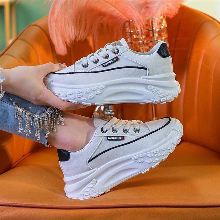 Ddmysports Autumn Thick Soled Dad For Women New Korean Edition Versatile Trendy Igh Beauty Casual Sports White Shoes Outdoor