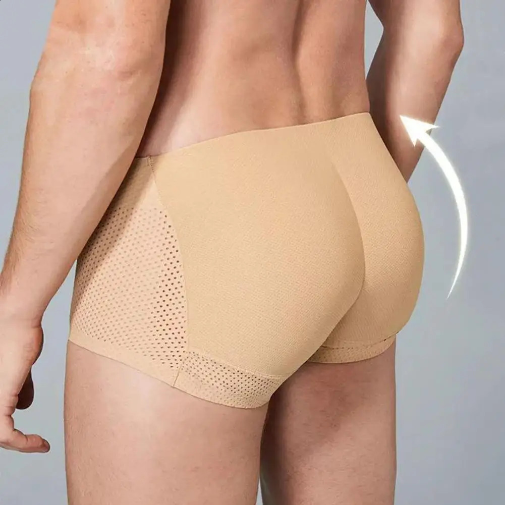 Butt Lift Shaper Shorts Panties Breathable Mens Butt Lift Shaper Seamless Underpants with Hip Pad Shorts Enhance Curves 240812