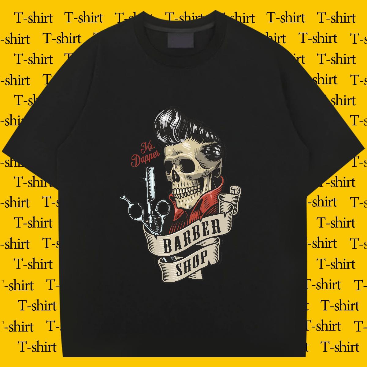 Fashion Designer Man T Shirts skull Tee Shirt 230g Pure Cotton Spring Summer Comfortable Cartoon Printing L-4XL Breathable Short Sleeve Mens Tshirts