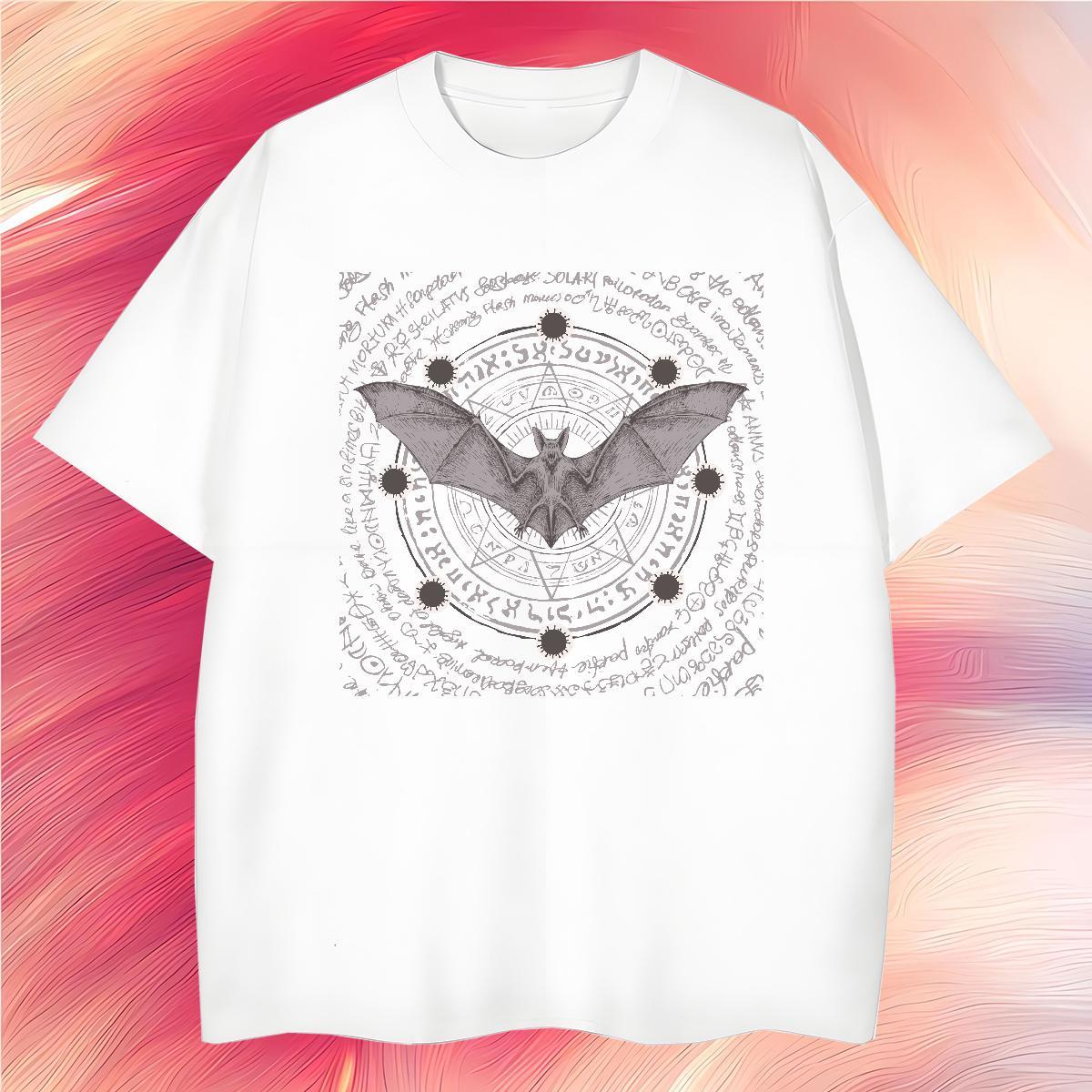 Cool bat Men T Shirts Hip Hop Men Tops Tees 100% Cotton 230g Customized Breathable Crew Neck Oversized 4XL Clothings