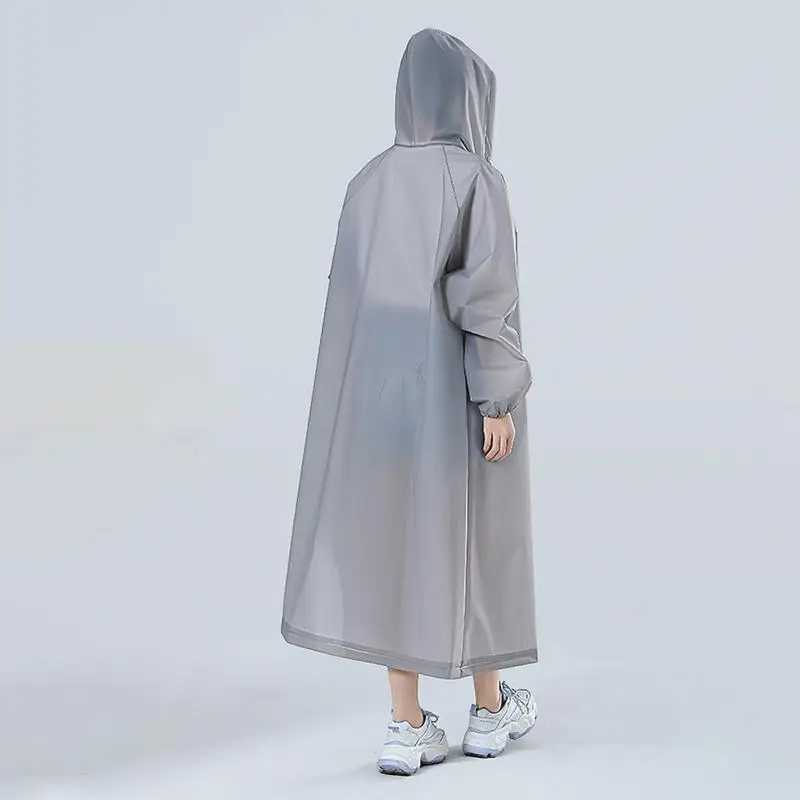 Fashion Women Man Raincoat Thickened Waterproof Clothing Adult Camping Reusable Poncho Rainwear Hot EVA Rain Coat Y240813