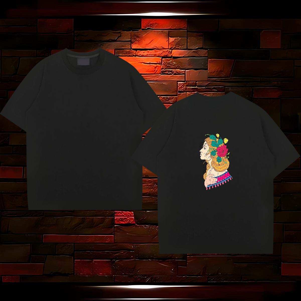Wholesale Men T Shirts portrait Tshirts 230g Pure Cotton Street Soft Custom Cartoon O-Neck Short Sleeve Mens Tshirts