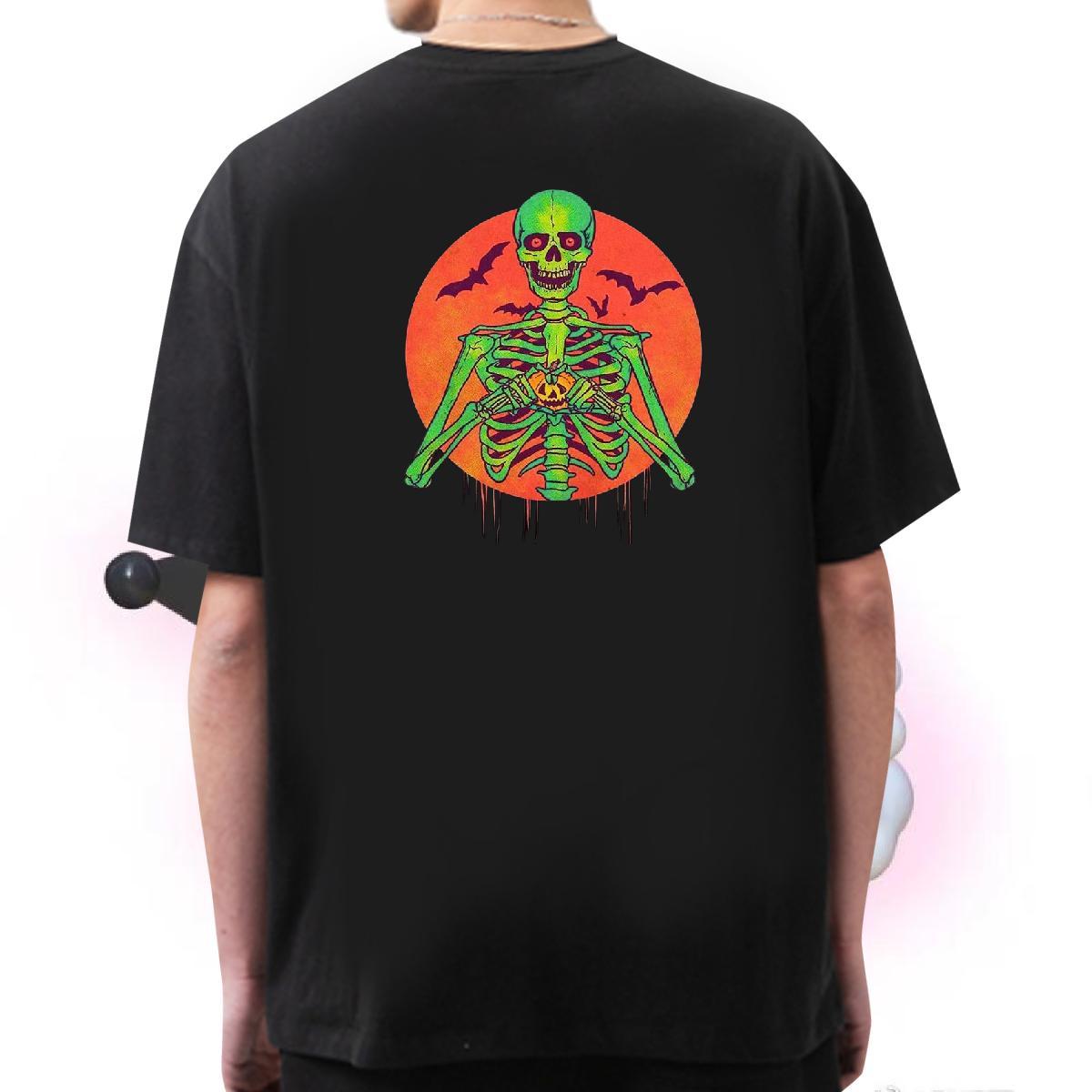 Fashion Design Man T Shirts skull Clothings 230g 100% Cotton Daily Outfit Wholesale DIY Anime Breathable Short Sleeve Men Tees