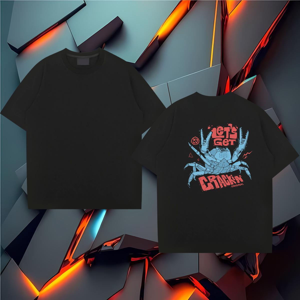 Casual New T shirt ET Tops 230g Pure Cotton Sport Unisex DIY Anime O-Neck Short Sleeve Men Clothes T-Shirt