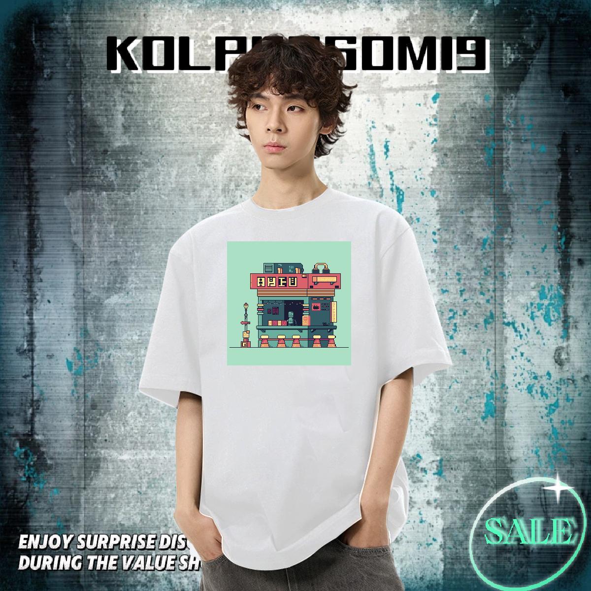 Unisex Mens Tshirts Outdoor 230g Pure Cotton Custom Anime Breathable Short Sleeve robot Men T Shirts 2024 New Top Tees