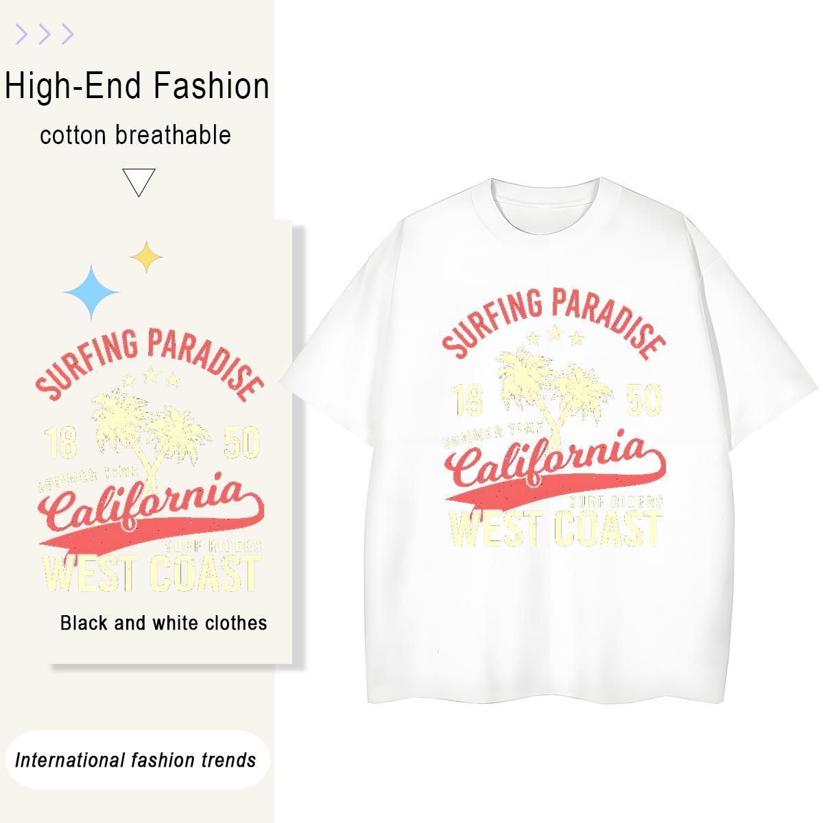 Cool Design Men Clothes T-Shirt Spring Summer 230g Cotton Custom Cartoon O-Neck Short Sleeve tree T-Shirts for Men Fashion Design Tops Tees
