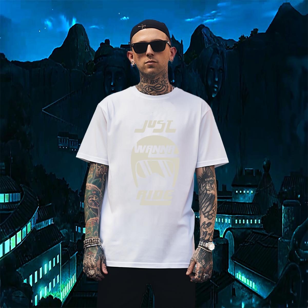 Cool Design Men Clothes T-Shirt letter 100% Cotton 230g High Street Hip Hop Breathable Short Sleeve T-Shirts DIY Printed Classic Polos