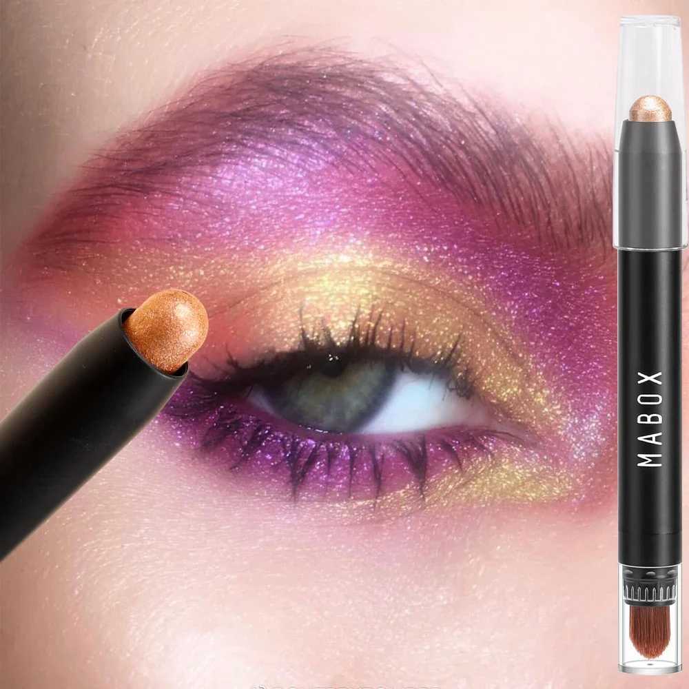 Double-ended Eyeshadow Stick 12 Colors Lasting Glitter Shimmer Eye Shadow Highlighter Pen Waterproof Sparkling Eye Beauty MakeupCL240812