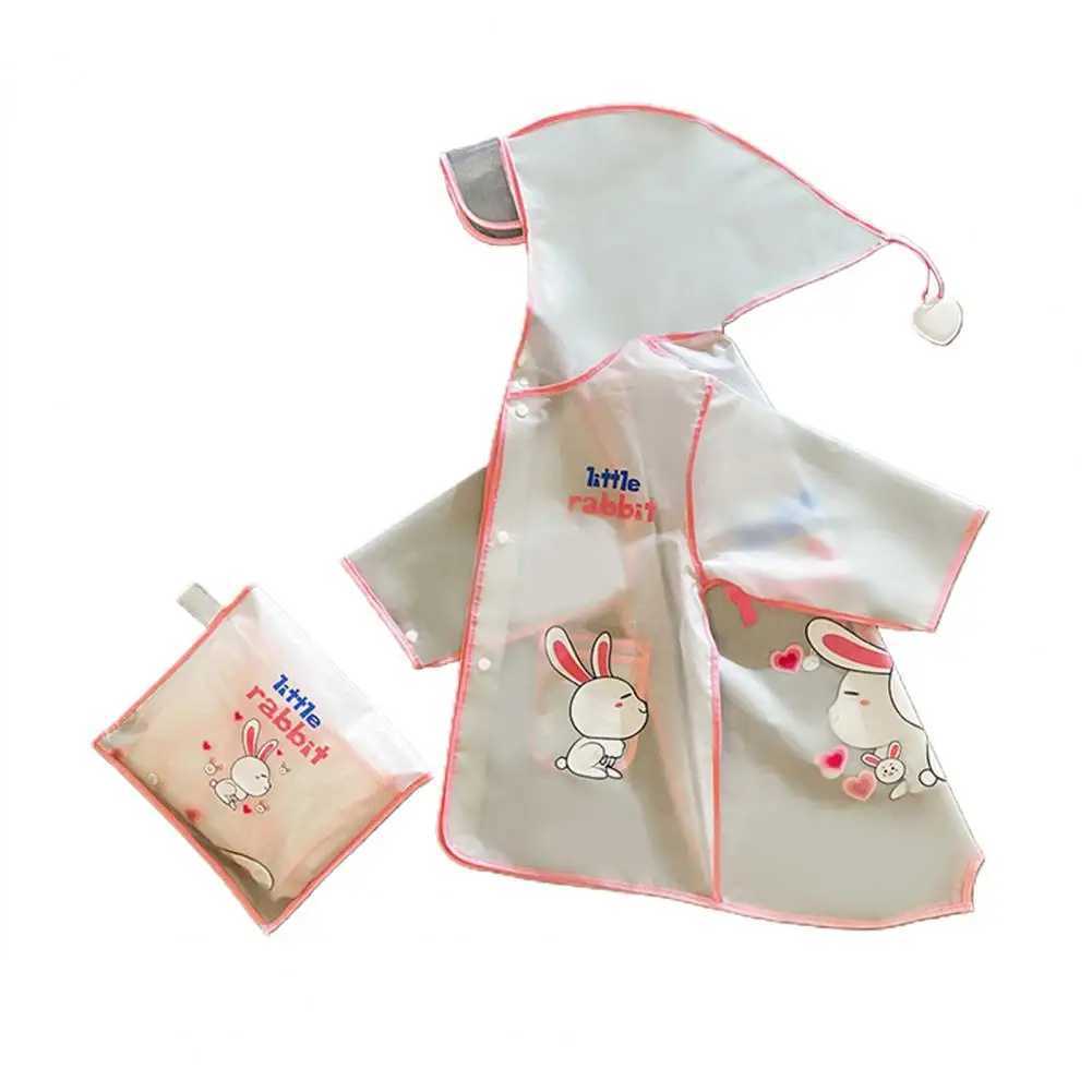 Kids Rain Coat Boys Girls Cartoon Dinosaur Rainsuit Waterproof Elastic Children Raincoat Hooded Rainwear Jacket for Outdoor Y240810