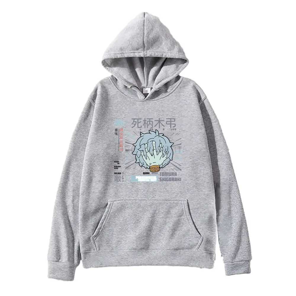 Shigaraki Tomura My Hero Academia Hoodies Men Women Harajuku Long Sleeve Loose Streetwear Funny Printed Pockets SweatshirtsXJ240812