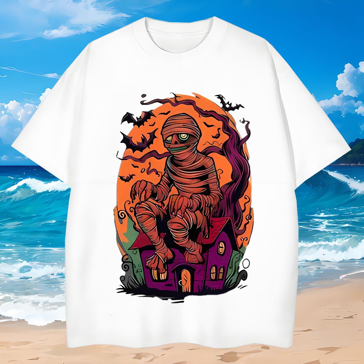 Designer Fashion Mens T Shirts skull Clothes 230g Pure Cotton Daily Wear TOP Quality DIY Printed Breathable Short Sleeve Couples T Shirts