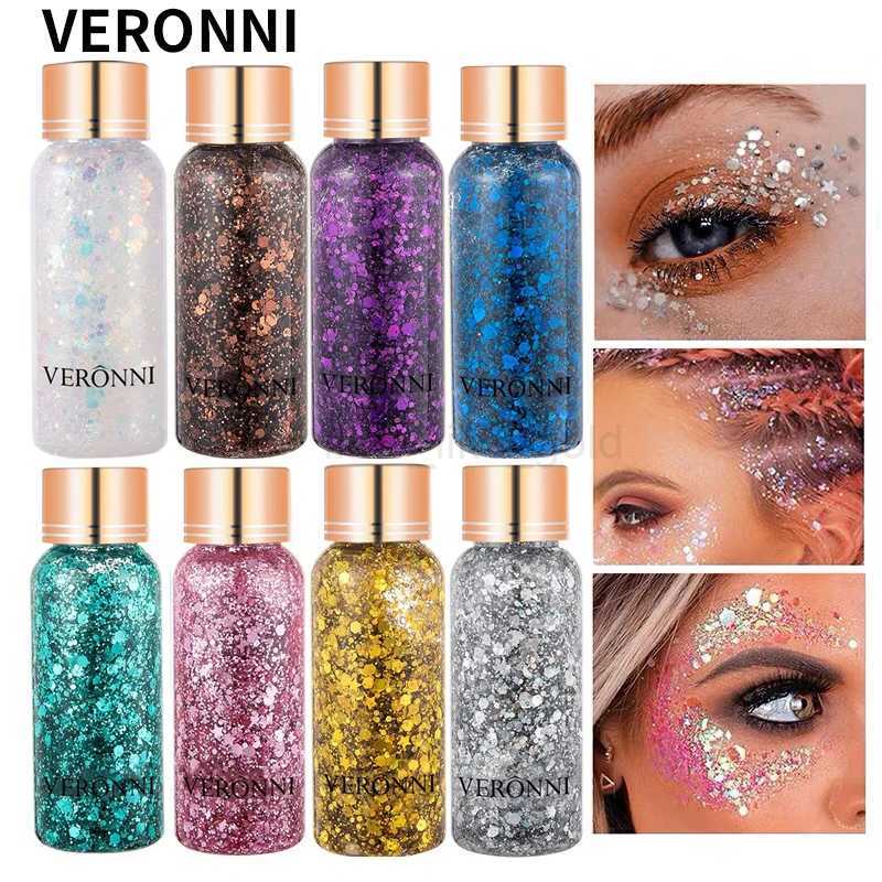 Multi functional glitter nail enhancement body face gel glitter art sequins festival stage glitter liquid eye shadow makeup decoration W240812
