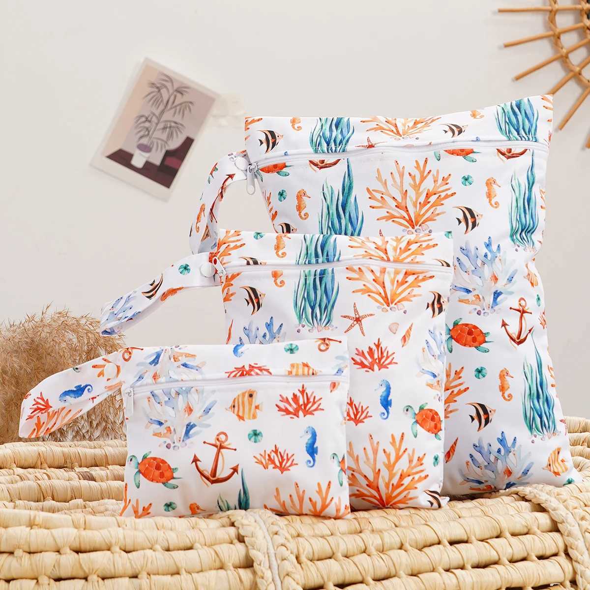 3 pieces/set waterproof urine bag cute mens storage bag suitable for babies and mothers traveling W240812