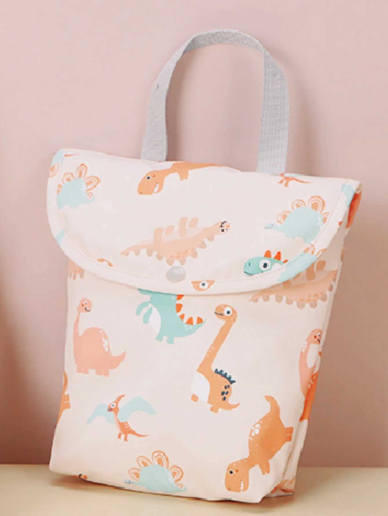 Cute Dinosaur Baby Diaper Storage Bag Outdoor Portable Waterproof Baby Diaper Storage Bag W240812