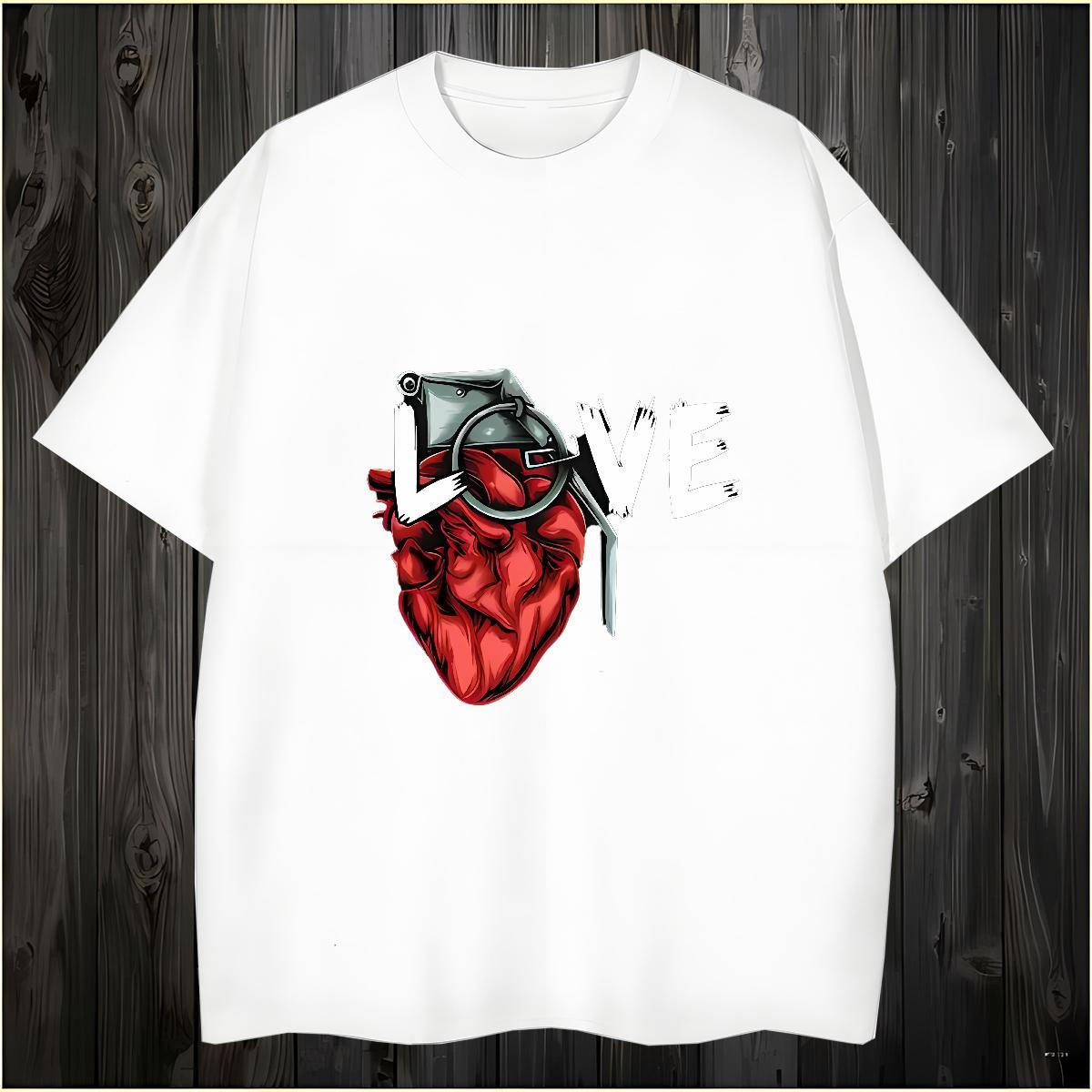 Free Shipping letter T shirt Street Men Clothes T-Shirt 230g Cotton 2024 DIY Breathable Crew Neck Custom Anime Wear