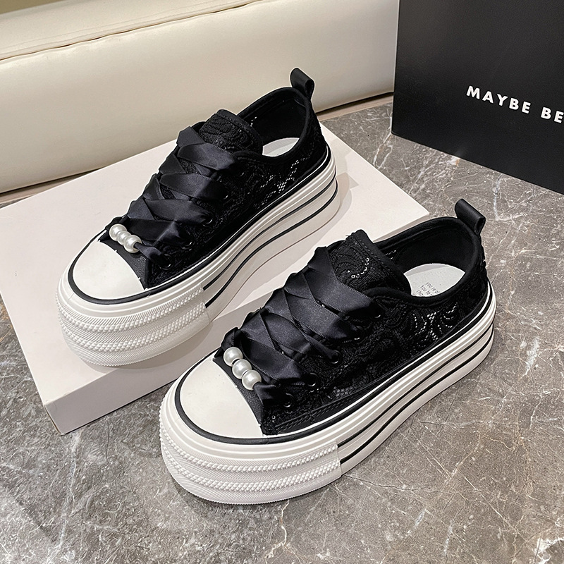Ddmysports Little White Women S Summer New Korean Edition Instagram Female Student Leisure Transparent Network Versatile Board Shoes Street Shoot BR O