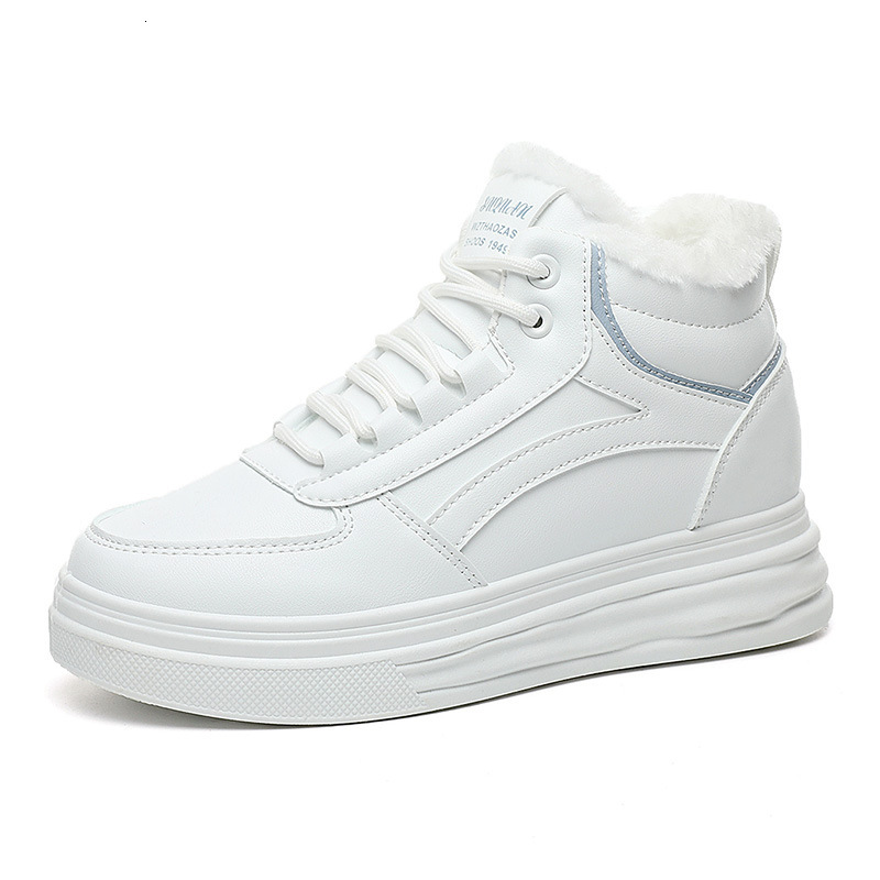 Ddmysports W Inner Eight Increase Women S New Trendy Thick Bottom Autumn Winter Plush White Shoes Outdoor