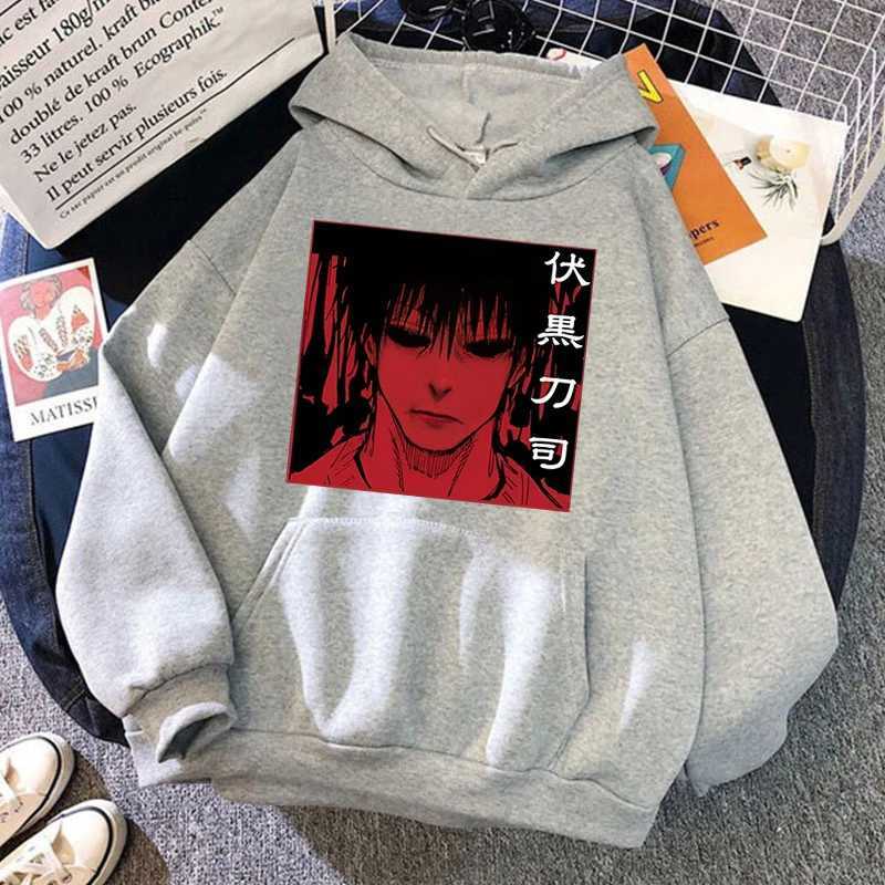 Fashionable unisex hoodie anime Fushiguro Toji printed hoodie set streetwear casual zipper topW240724