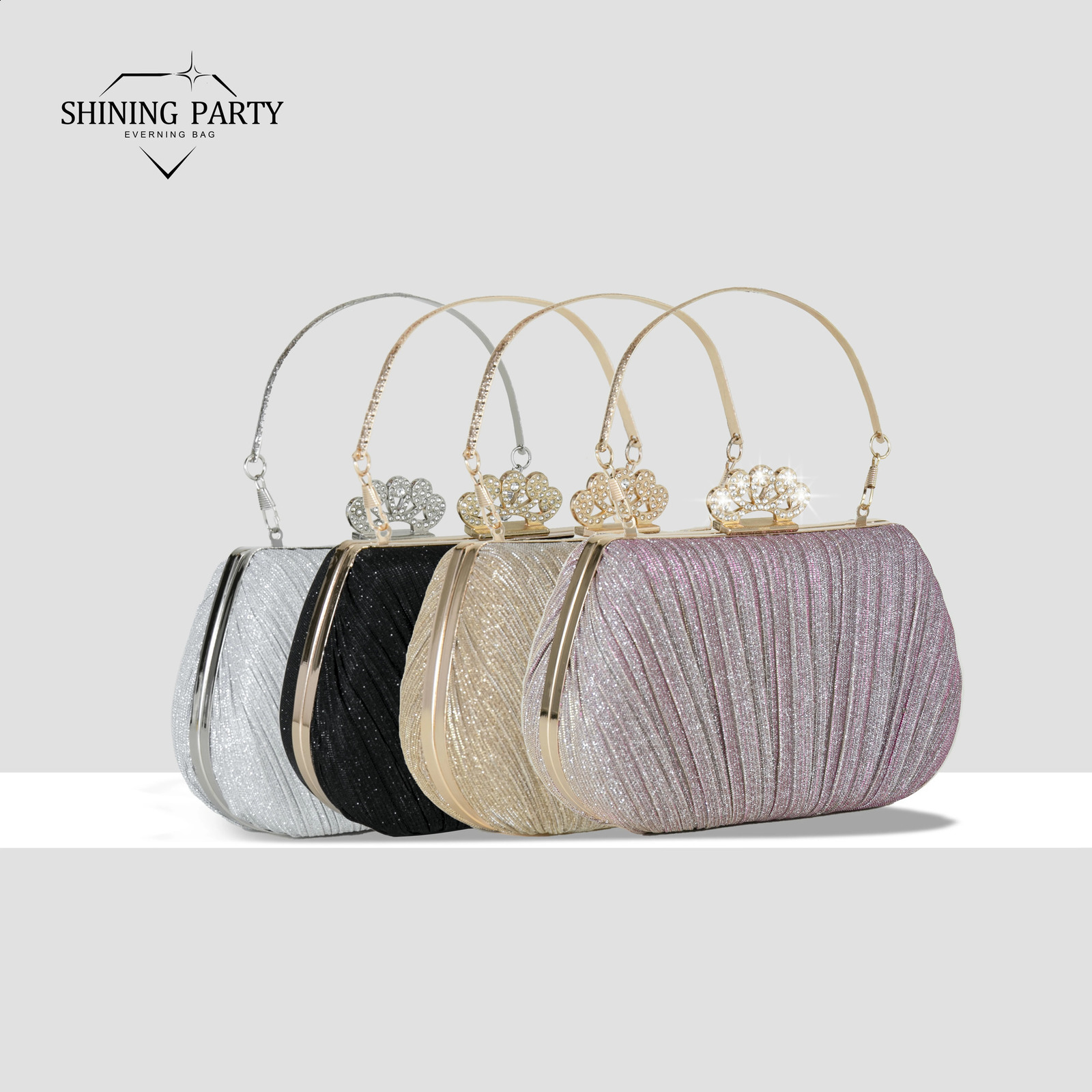 Fashion Diamond Top Handle Womens Evening Handbag Clutch Bag Sparkling Glitter Water Daily Wallet Wedding Ball 240810