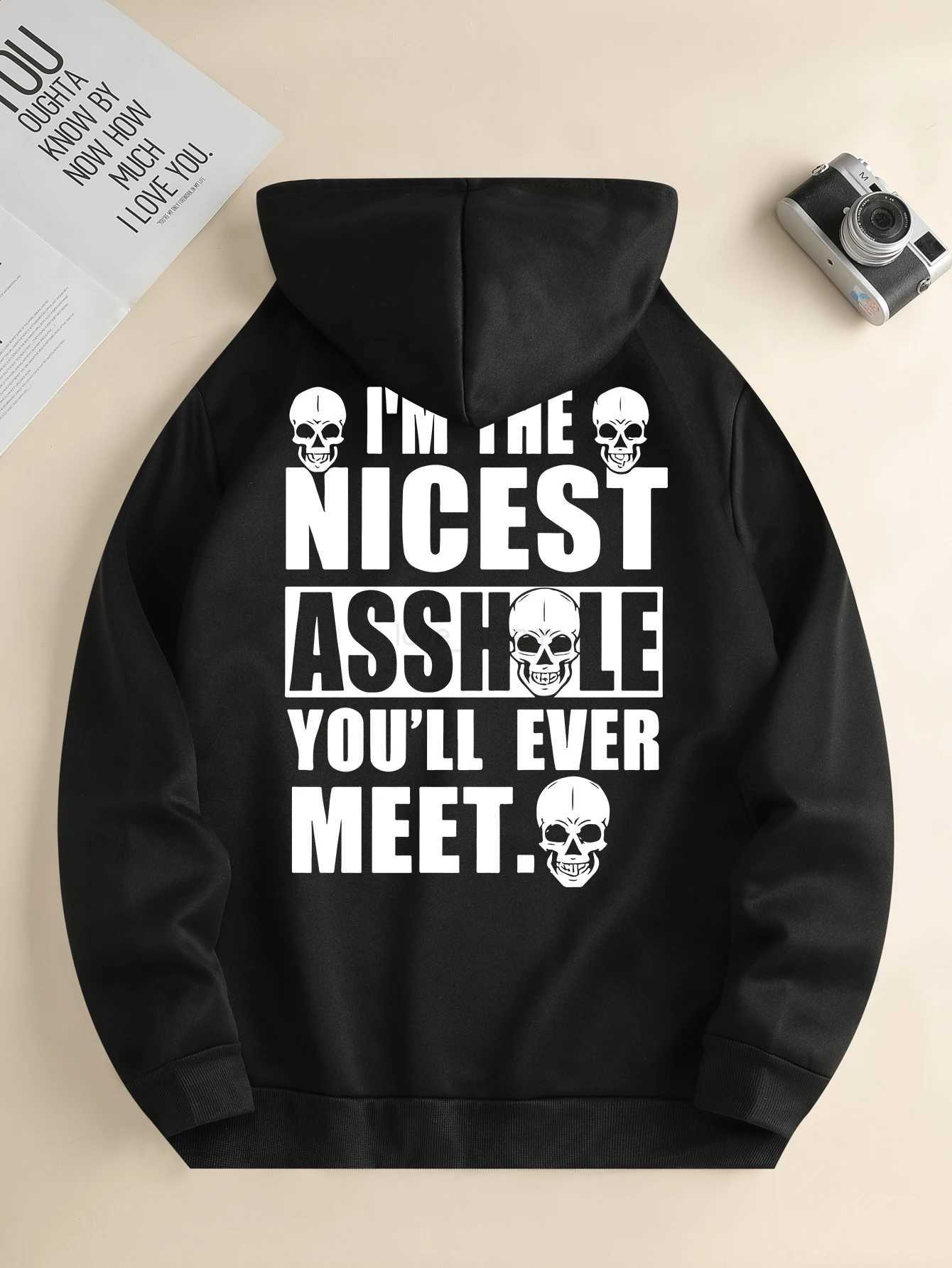 Mens new fashion hoodie casual daily drawstring hooded sweatshirt monogrammed front kangaroo pocket mens jacketXJ240812
