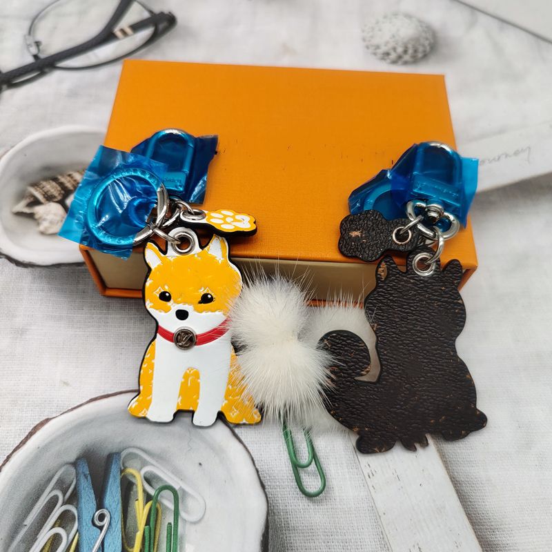 Handmade designer keychains dragonne multicolor key chain women men brown leather bag wallet lanyard plated gold accessories dragonne keychain letter 246250