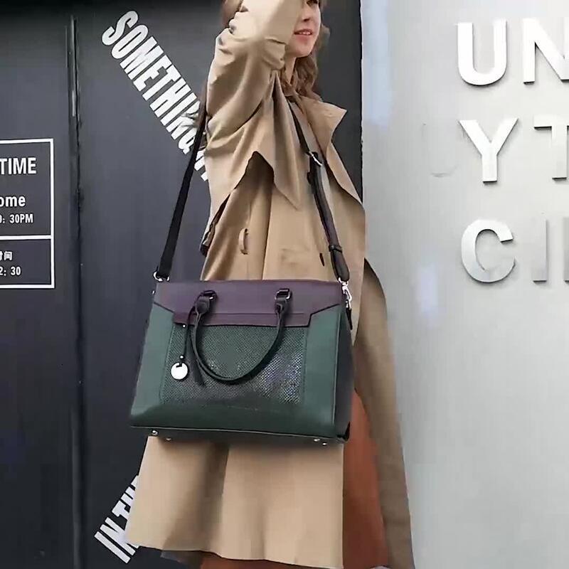 Leather briefcase for womens business laptop shoulder bag suitable 13 inch Hp Acer Dell Fashion Top Handbag women 240810