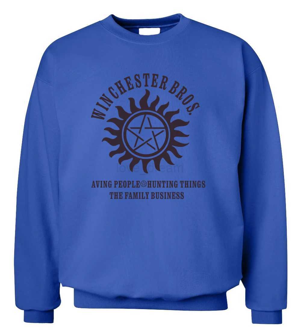 Hot sale Supernatural Winchester Bros men sweatshirt 2023 new fall winter style casual men hoodies hipster hip hop streetwearXJ240812