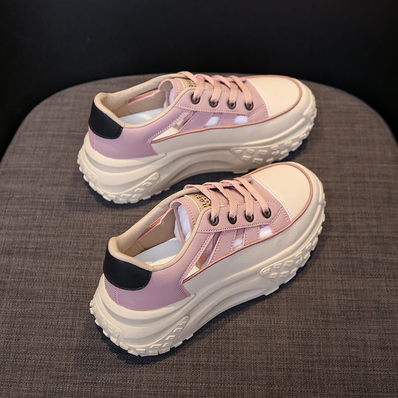 Ddmysports Sandals For Women Summer Thick Soled Lightweight Dad Hollowed Out Casual Shoes Breathable And Height Increasing Single Outdoor Shoes