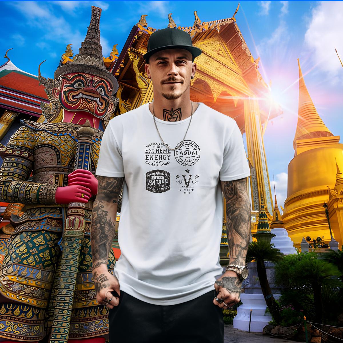 Casual New T shirt letter Clothings 230g 100% Cotton Sports Casual Wholesale Custom Print Plus Size Breathable Short Sleeve Mens Tshirts