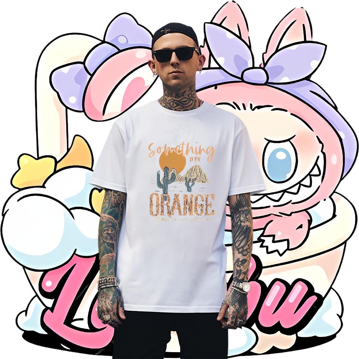 Wholesale Men Tshirts Home Outdoor 230g 100% Cotton DIY Printed Pure Cotton sun T shirt Stylist Clothes