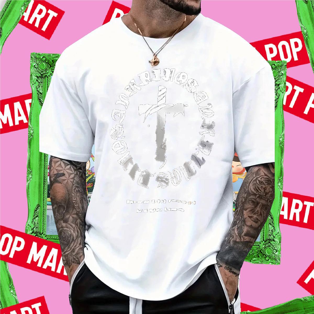 Free Shipping Tshirts letter 230g 100% Cotton Hip Hop Street Breathable Soft Men T Shirts DIY Printed 2024 Top Tees