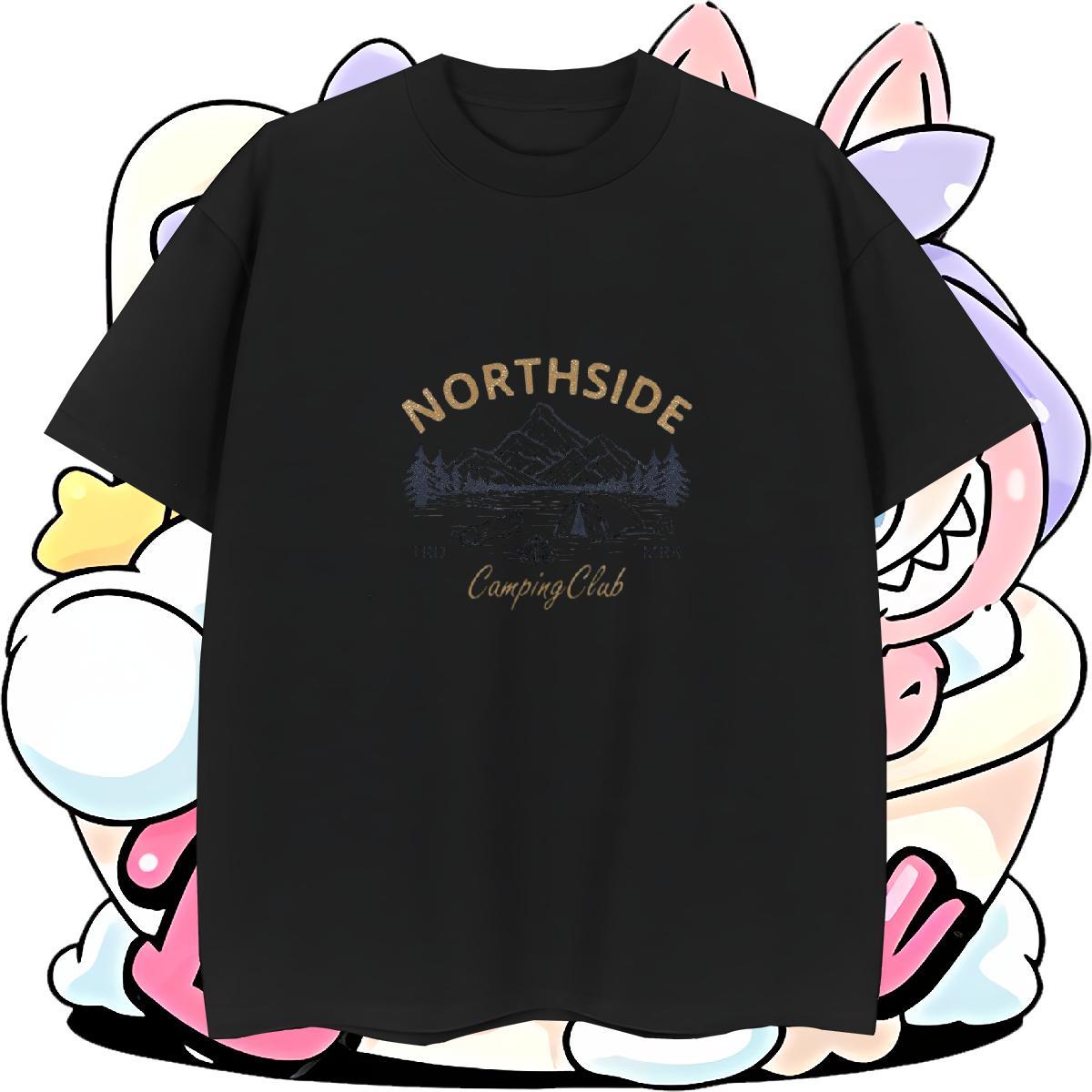 Free Shipping Mens Tshirts mountains 230g Cotton Summer Casual Short Sleeve Soft Man T Shirts Anime Customized Clothings