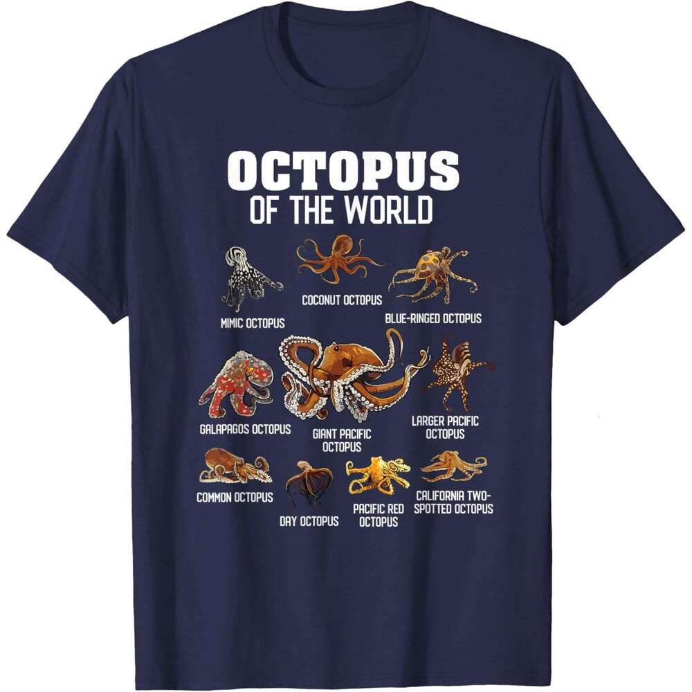 2025S Fashion Designer T Shirt For Mens Shirt Cephalopod Animals Of The World Octopus Lover T Shirt Shirts Tshirt Graphic Tee Casual Tops Clothes Shor