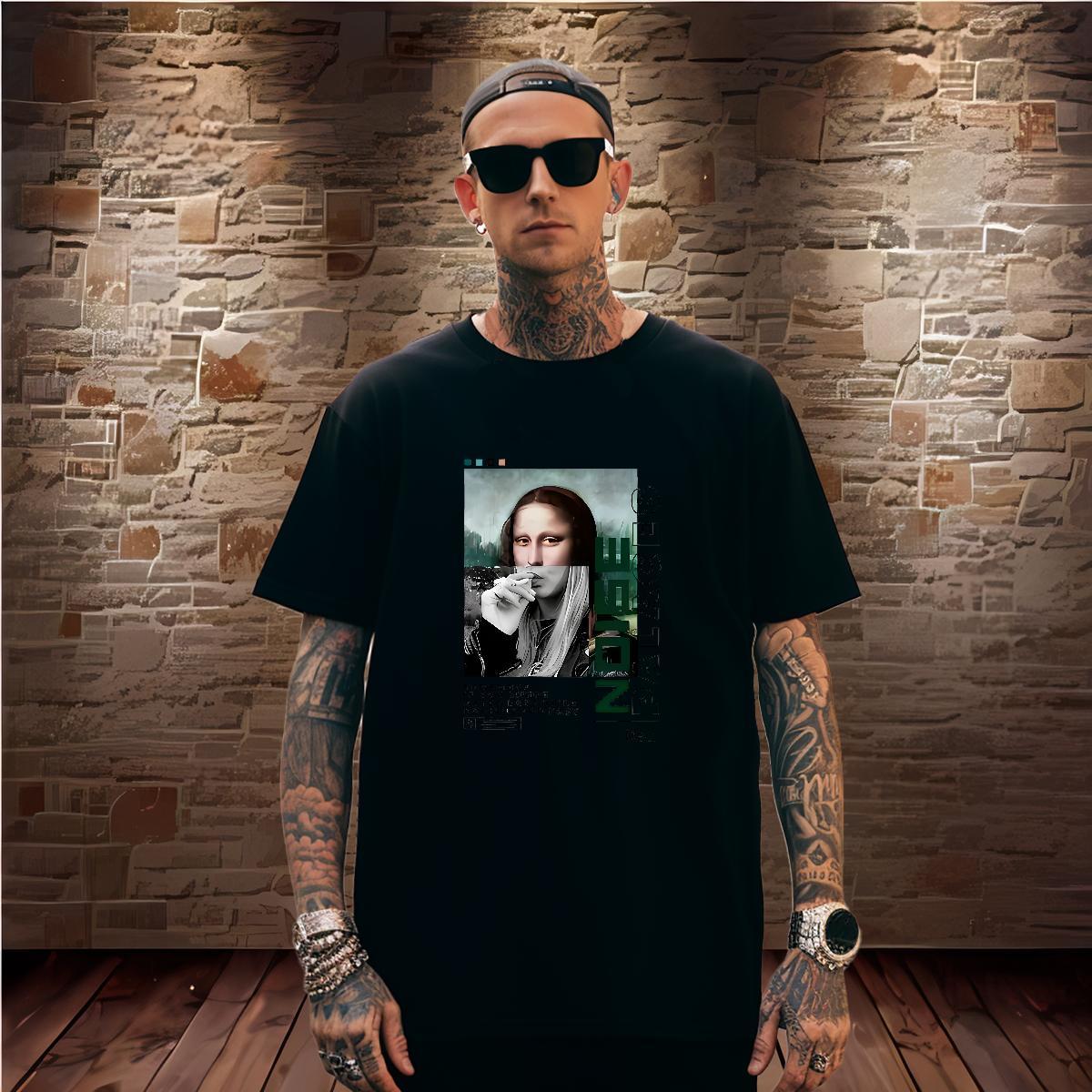Popular person T Shirts Men Summer Casual Tshirt for Man Woman 230g 100% Cotton 2024 Summer Breathable Short Sleeve Skull Polos
