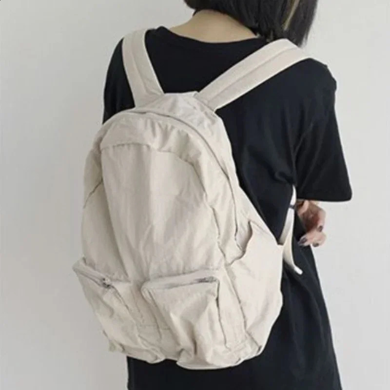 Japanese Preppy Grunge Solid Y2k Backpack Fashion Women Casual Schoolbags Streetwear Trendy Ins Backpacks for College Students 240806