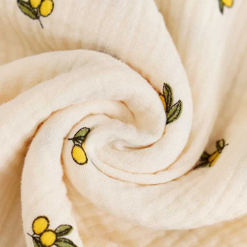 Ins baby blanket plain bed sheet 2-layer cotton blanket for newborn bath towels summer bedding baby soft blanketW240810