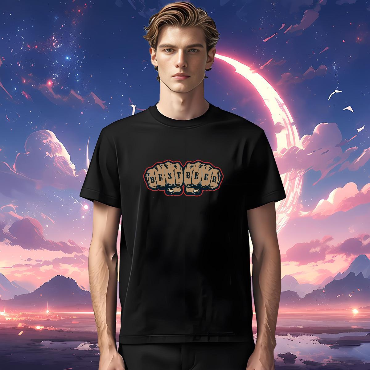 T Shirt For Man 230g 100% Cotton hands Hip Hop Breathable Short Sleeve Custom Printing Men Tees Designer High Quality Tops