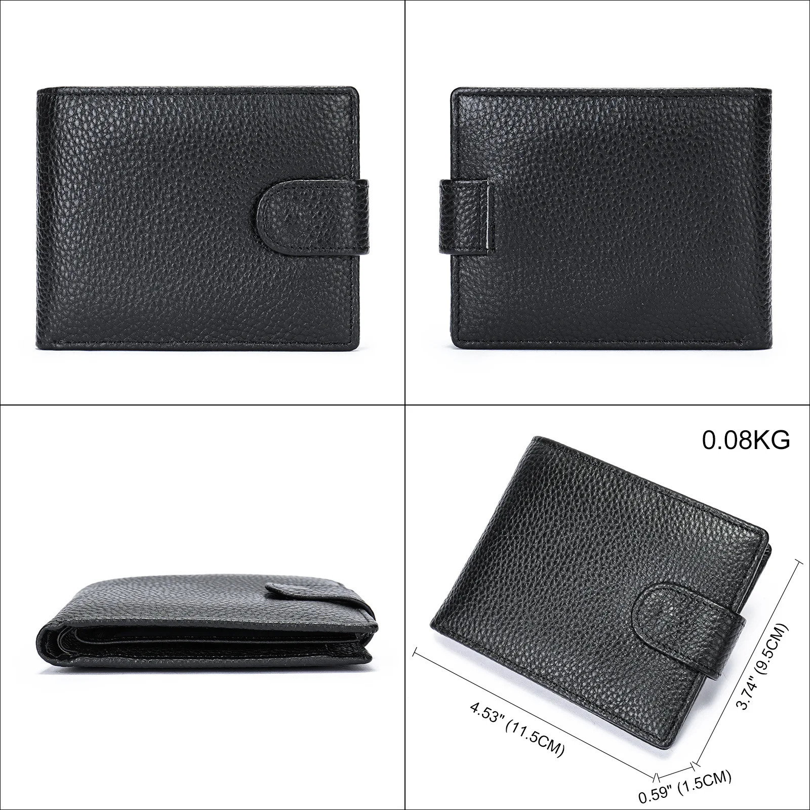 Genuine leather mens wallet is simple and atmospheric with top layer cowhide coins for purchase featuring multiple card slots large capacity 240810