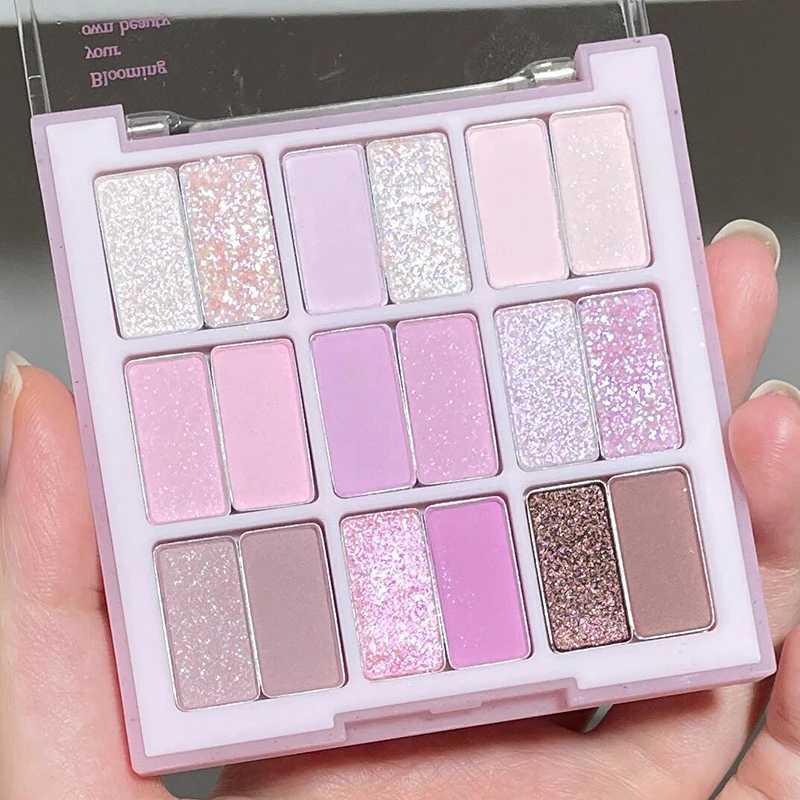 DIKALU Platter 18 Color Eyeshadow Platter Jiugong Strawberry Smoothie Summer Coral Sweetheart Garden Blue Pink Jump ColorCL240812