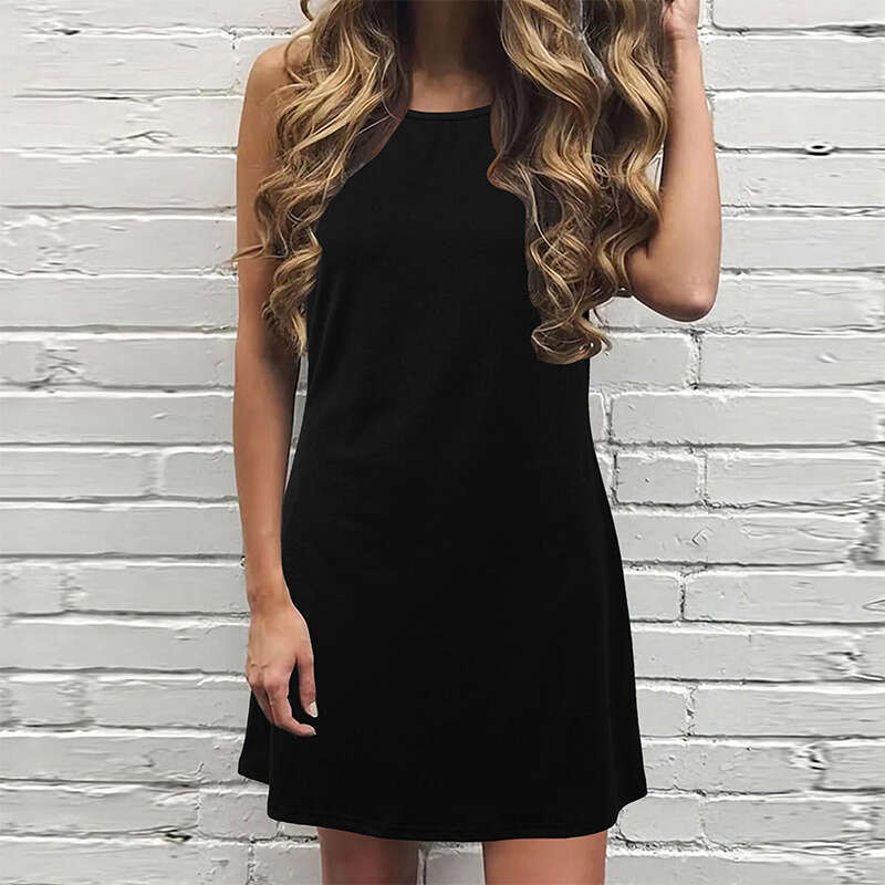 New Little Black Group Womens Tank Top Dress Sexy Dress Polka Point Chiffon Long Sleeve Dress Sexy Short Novelty Denim Dress Pregnant Womens Dress