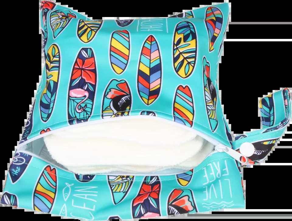 20 * 25cm small single bag mother waterproof urine bag baby supplies wet garbage bag sanitary pad PUL printed storage bag W240812