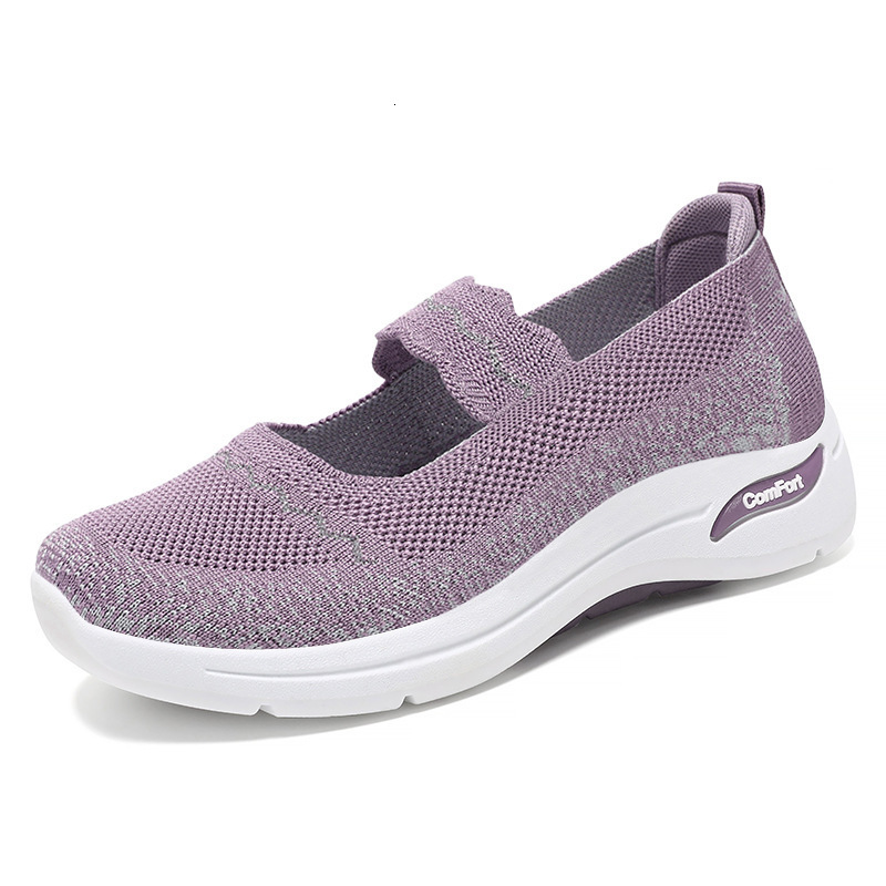 Ddmysports Shoes In Summer Mom S Lightweight And Comfortable Walking Shoes Fly Woven Breathable Casual For Women Outdoor