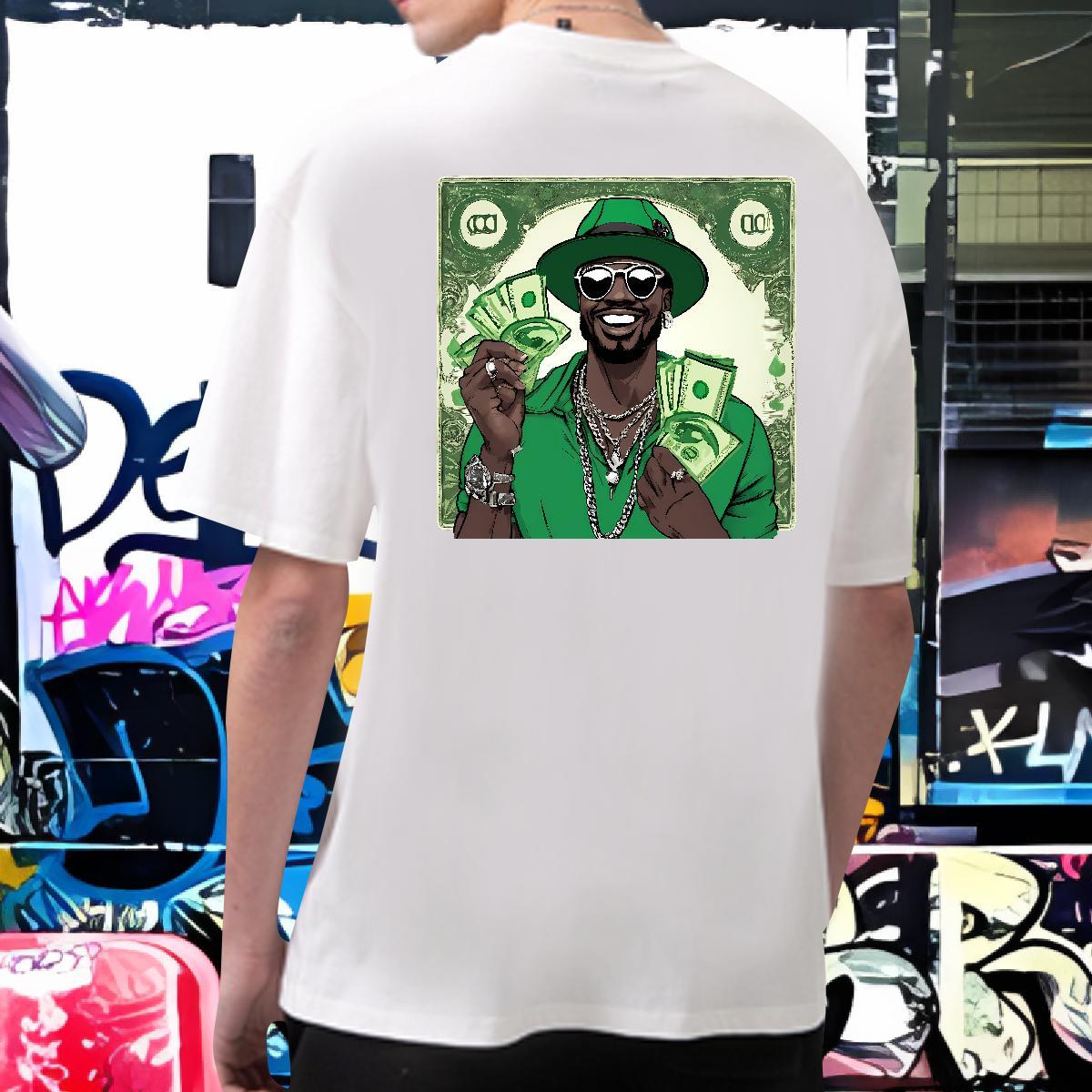 2024 Summer T Shirts Men cash Wear 100% Cotton 230g Casual Wholesale Custom Cartoon Short Sleeve Soft Tshirts
