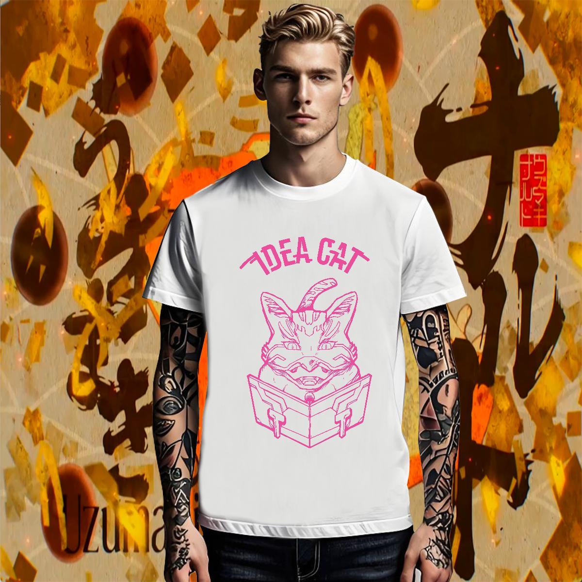 Designer Men Tees Casual 230g 100% Cotton White Plus Size Breathable cat T Shirts Men Factory Direct Clothes