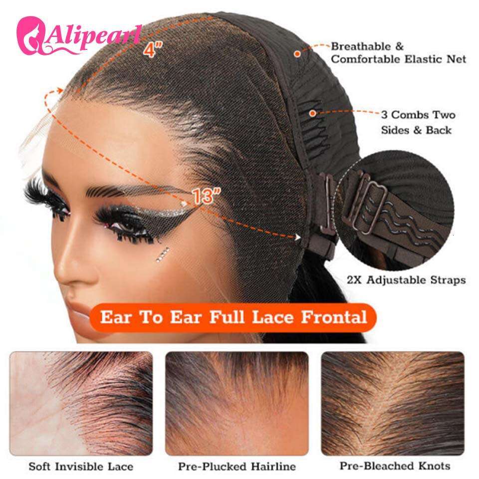 Alipearl Kinky Curly Human Hair Wigs Reddish Brown Transparent 13X4 Lace Front Preplucked For Women Peruvian Wig