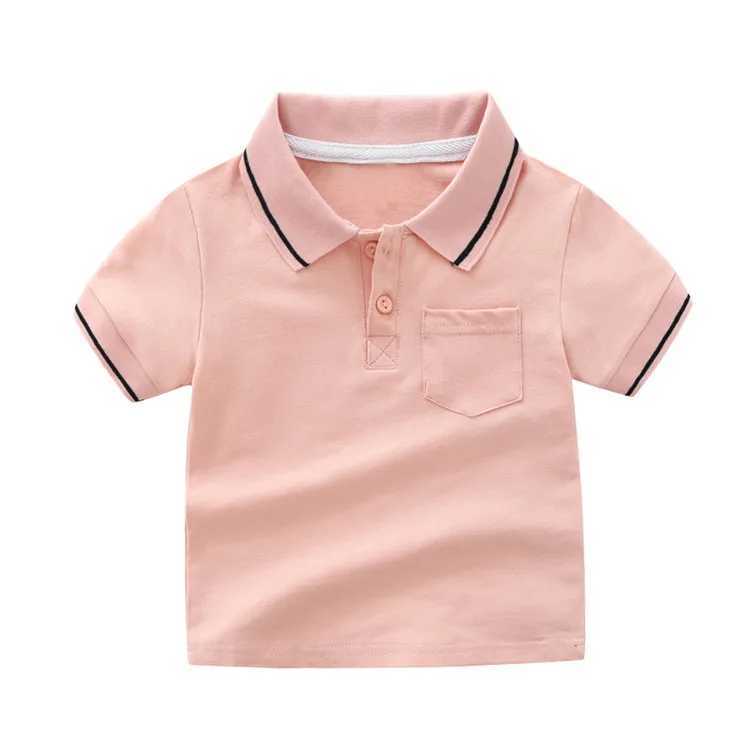 Summer Kids Polo Shirt Boys Short Sleeve Lapel Polos Clothes for Girls Cotton Print Breathable Kids Polo Shirt Children TopsXJ241225